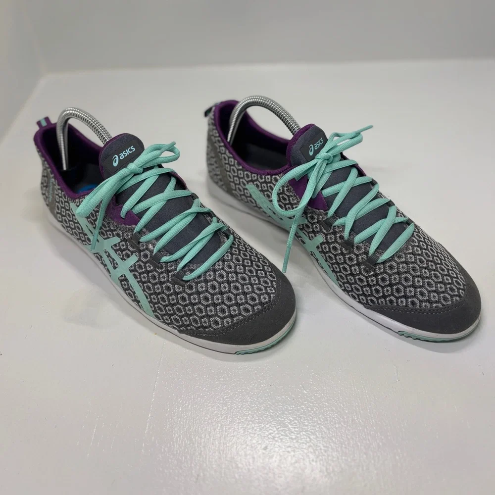 ASICS MetroLyte Women’s Size 10 Gray Teal Purple Running Sneakers Q481N Lightwei - Picture 3 of 15